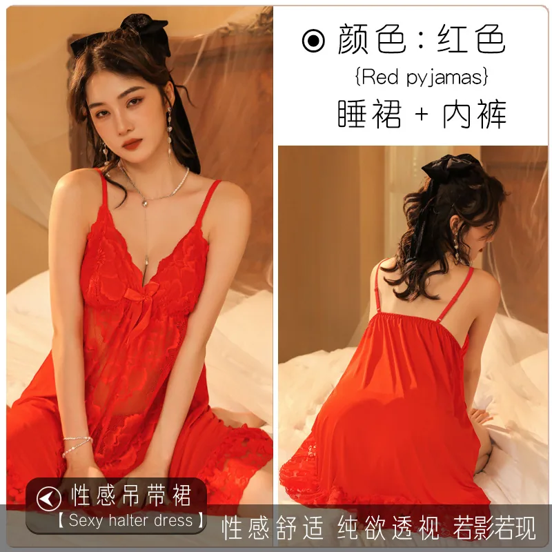 Suspender top sultry sultry chubby mm underwear pajamas passionate tone temptation uniform maid charming plus size lazy skirt 3