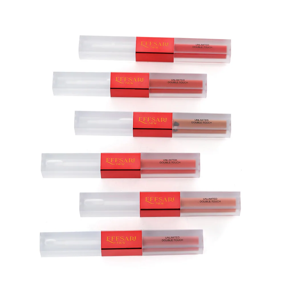 EFFSARI matte air lip stain multiple colors available, small square tube long-lasting moisturizing non-stick cup shades