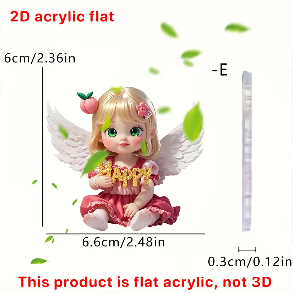 New Angel Baby 2D Flat Acrylic Car Pendant Car Cute Car Interior Car Decoration 5