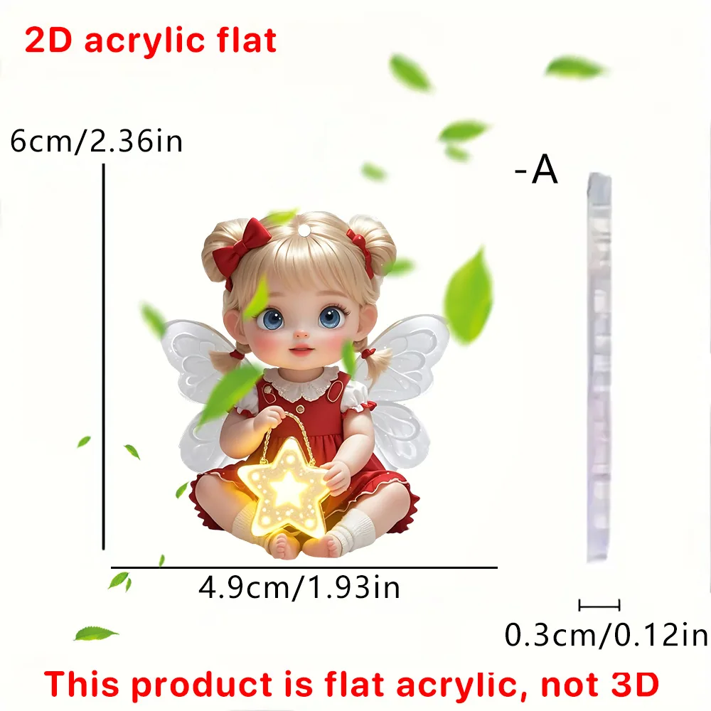 New Angel Baby 2D Flat Acrylic Car Pendant Car Cute Car Interior Car Decoration