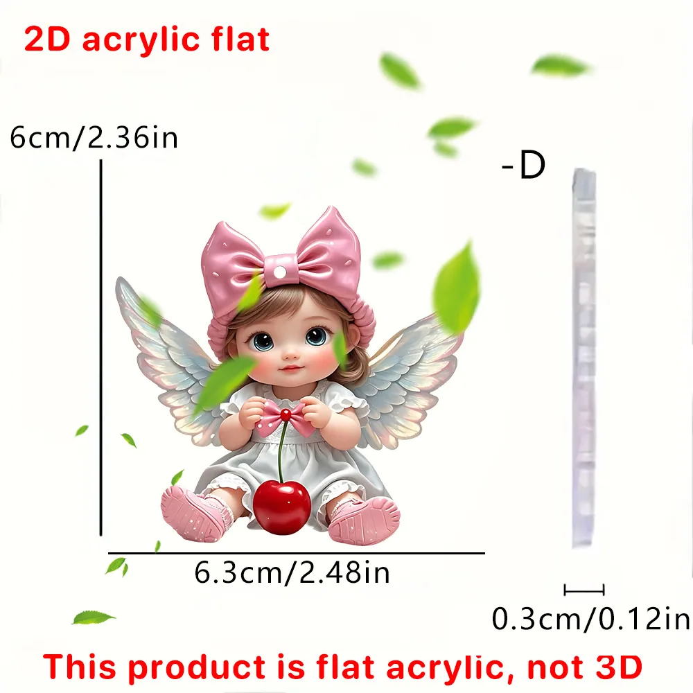New Angel Baby 2D Flat Acrylic Car Pendant Car Cute Car Interior Car Decoration 4