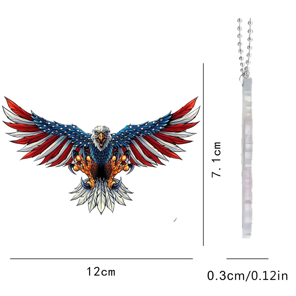 Cross-border hot sale American vulture Independence Day car pendant pendant acrylic pendant car interior manufacturer wholesale