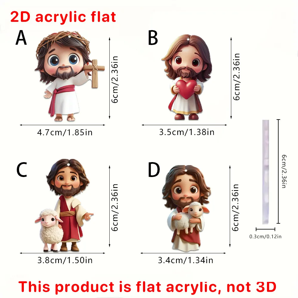 Cross-border new product cute little savage keychain 2D flat acrylic bag car rearview mirror pendant pendant 5
