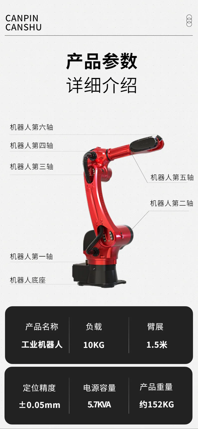 Six-axis robots BRTIRUS1510A industrial robotic arms are suitable for welding, palletizing, loading and unloading showroom opera - Other Welding & Soldering Supplies 7