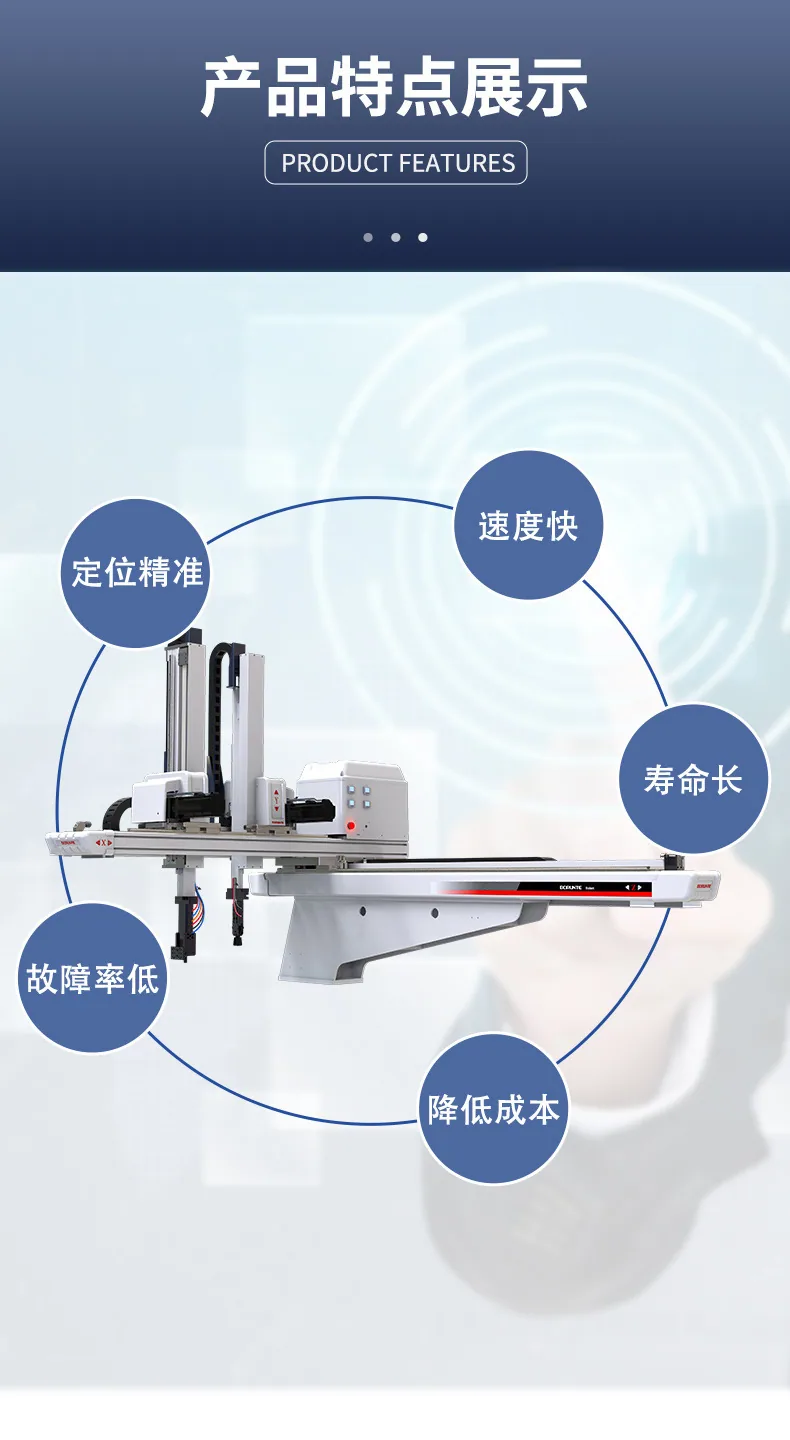 BRTR09WDS5P0 Bronte Fünf-Achsen-Servomanipulator Spritzgießmaschine Be- und Entladen horizontaler Laufroboterarm a 13