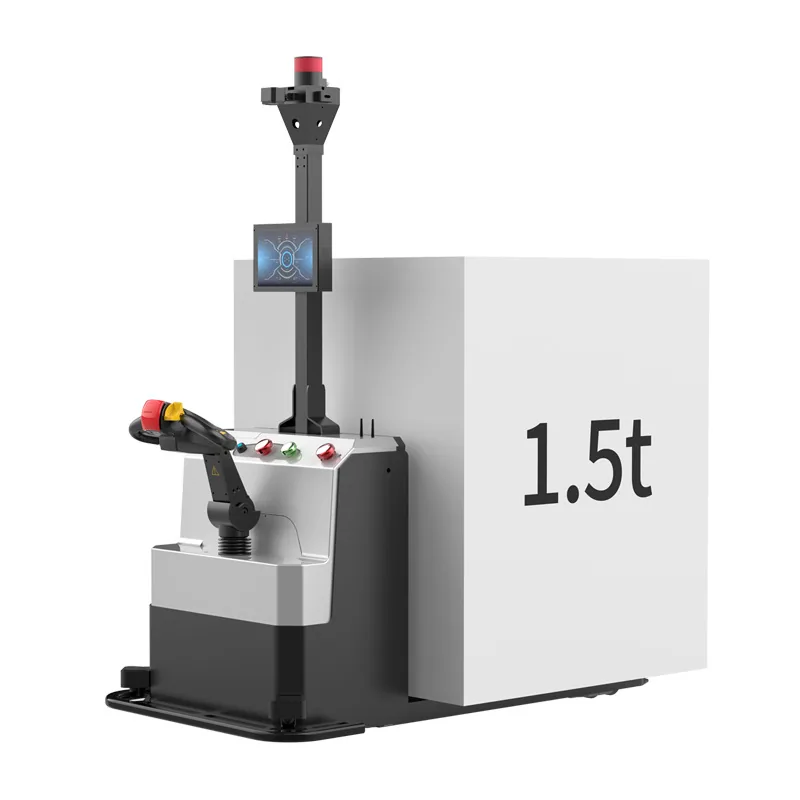 Ruiman intelligent forklift handling truck electric forklift automatic push pull lifting hydraulic trailer pallet truck 1. 5 ton 5