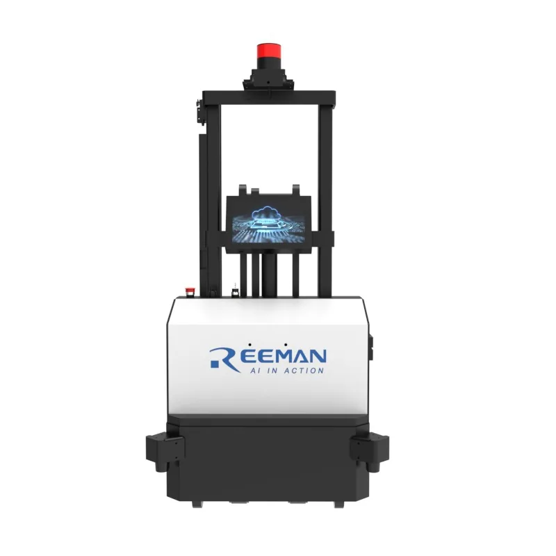 Ruiman navegación autónoma mini carretilla elevadora no tripulada 500 kg carga y descarga apilamiento apilador eléctrico distribución de almacén 6