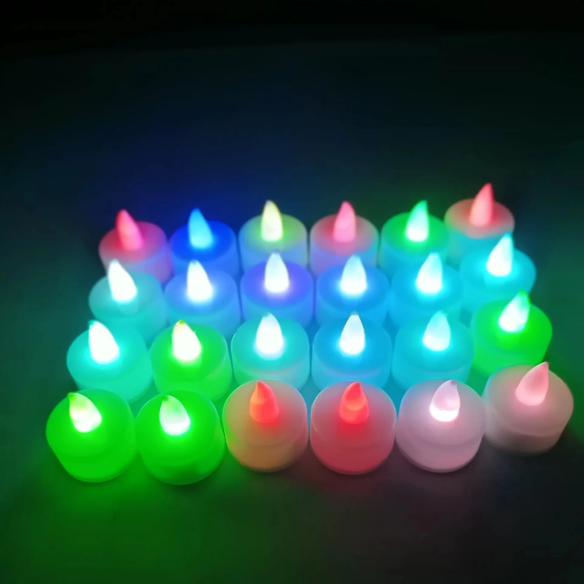 LED electronic candle light small tea wax round smokeless candle led love candle Valentine's Day proposal confession props 2