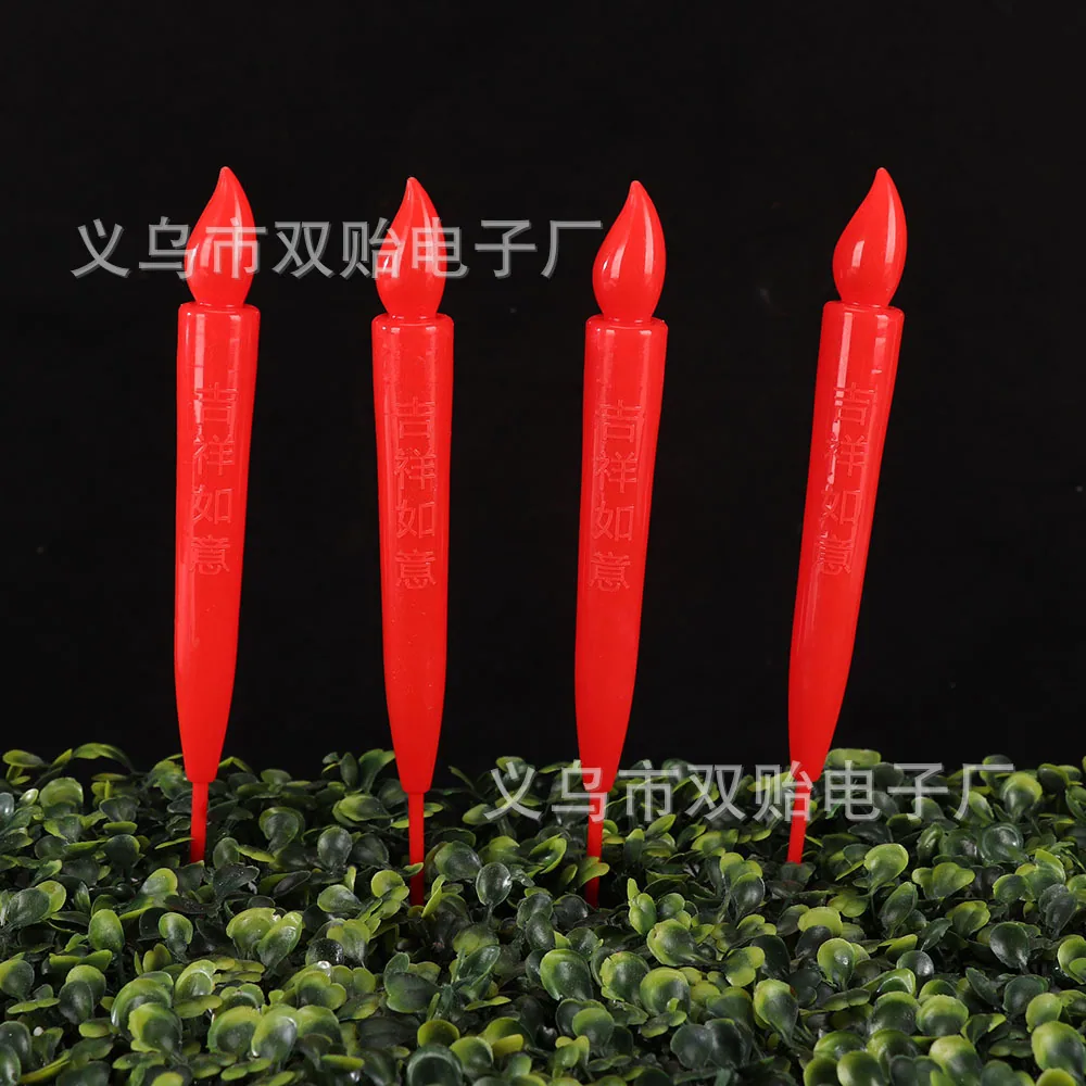 Electronic candles, smokeless flame retardant, red candles, windproof electronic candles, no open flame, simulated worship of go 4