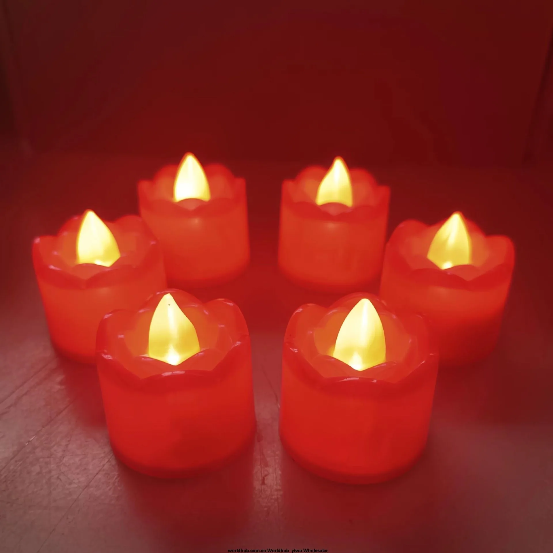 Electronic Candle LED Electronic Candle Light Red Rose Candle Light Lotus Flower Lamp Wedding Posing Picture Birthday Candle Lig