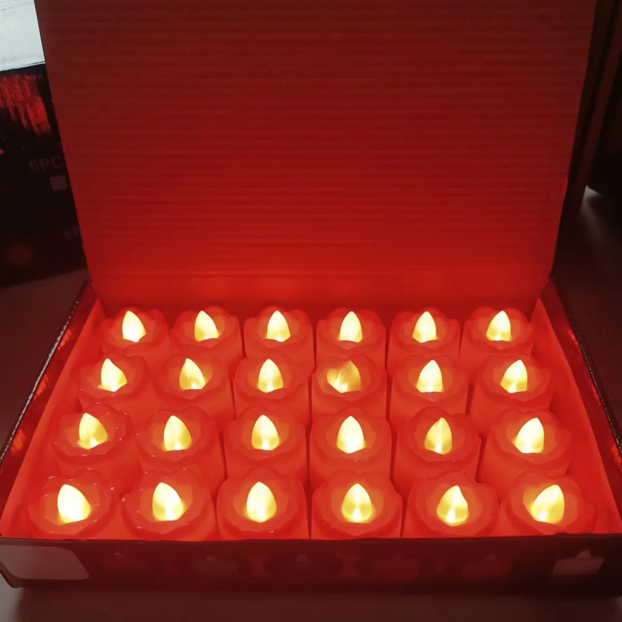 Electronic Candle LED Electronic Candle Light Red Rose Candle Light Lotus Flower Lamp Wedding Posing Picture Birthday Candle Lig 4