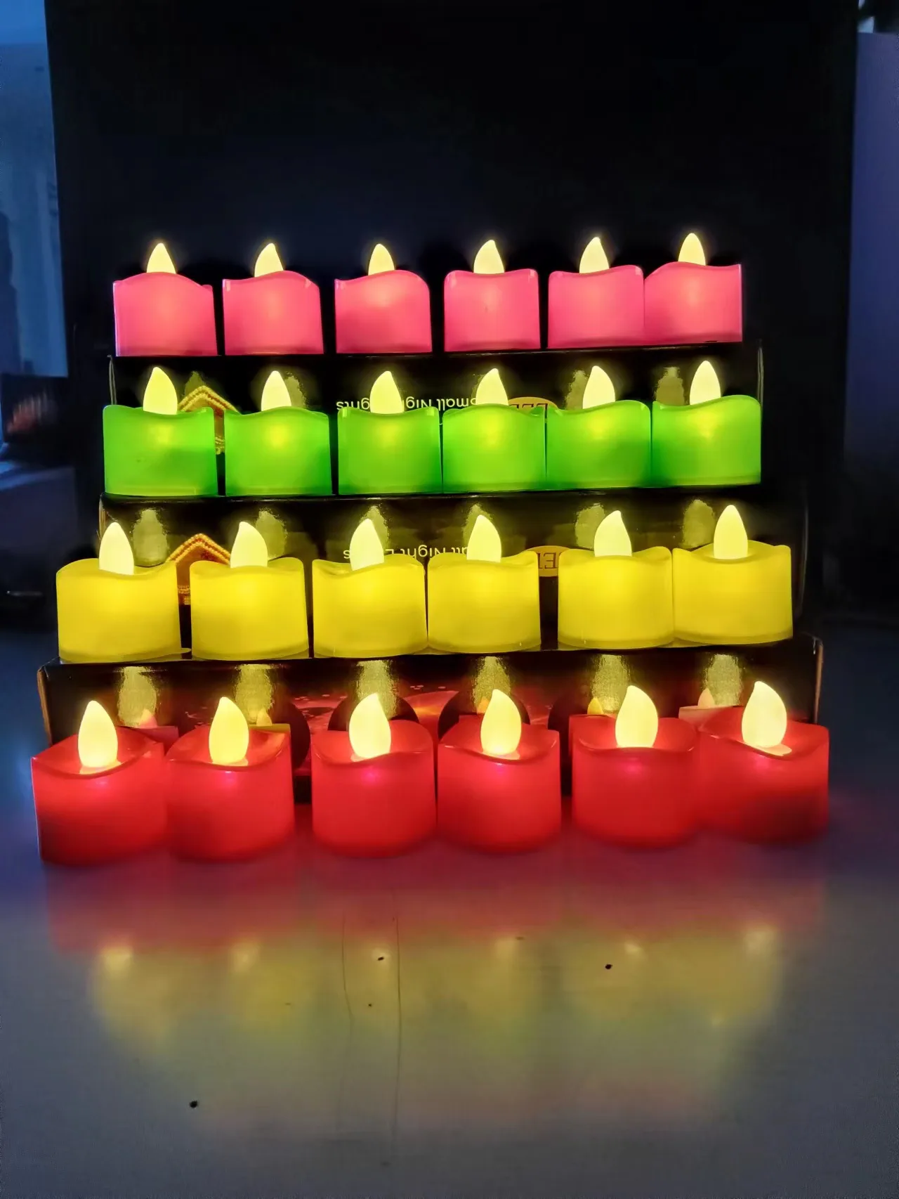 LED electronic candle light LED tea wax CR2032 wavy mouth small tea wax smokeless tea wax electronic candle wholesale 3