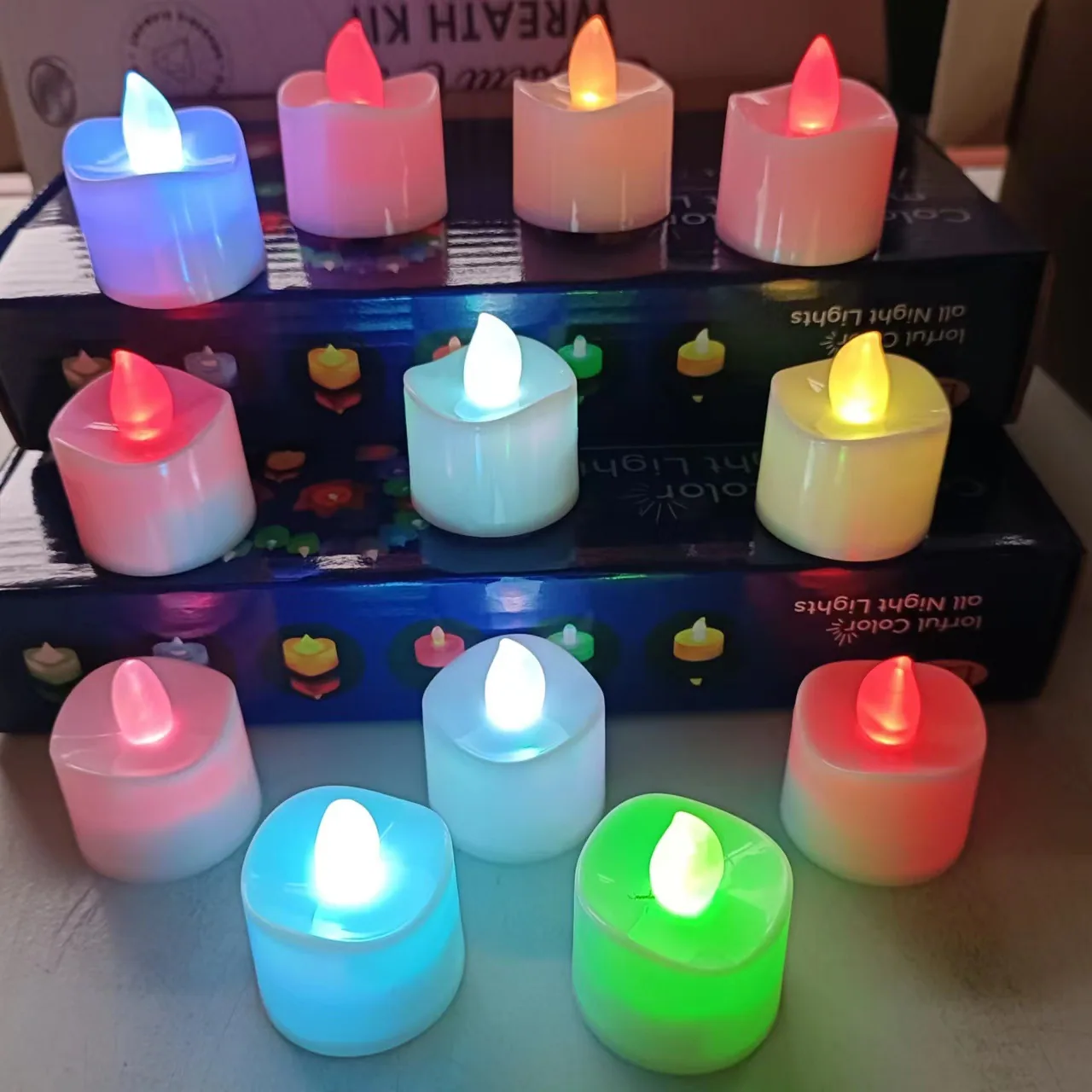 LED electronic candle light LED tea wax CR2032 wavy mouth small tea wax smokeless tea wax electronic candle wholesale 2