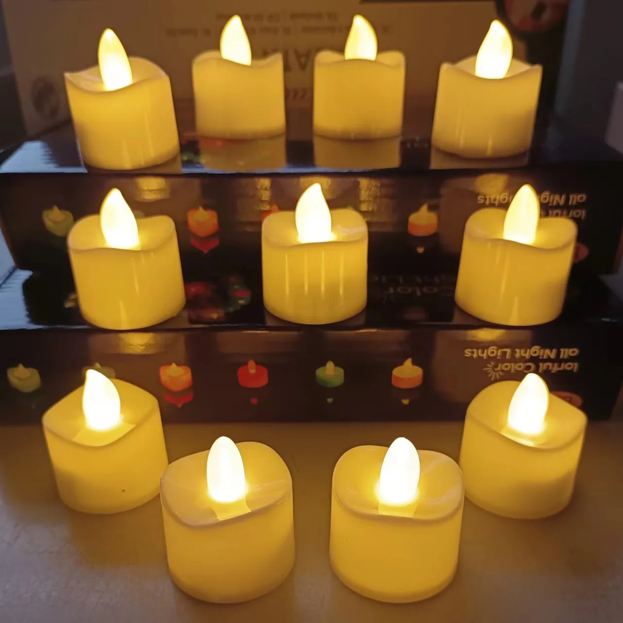 LED electronic candle light LED tea wax CR2032 wavy mouth small tea wax smokeless tea wax electronic candle wholesale