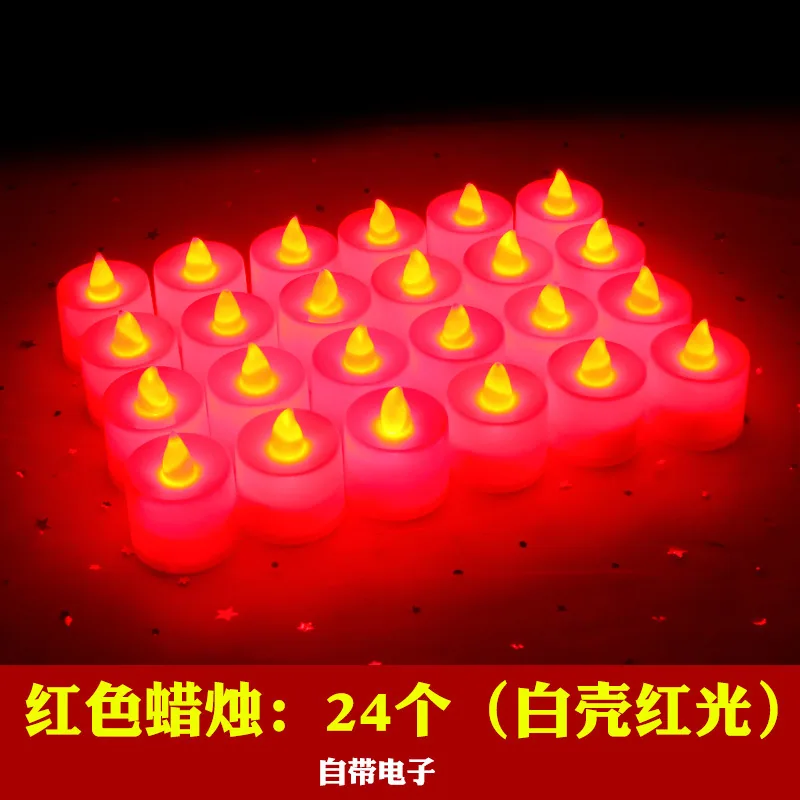 Creative Wedding LED Electronic Candle Lights Wedding Venue Decoration Props Birthday Candle Simulated Plastic Candle Lights 7