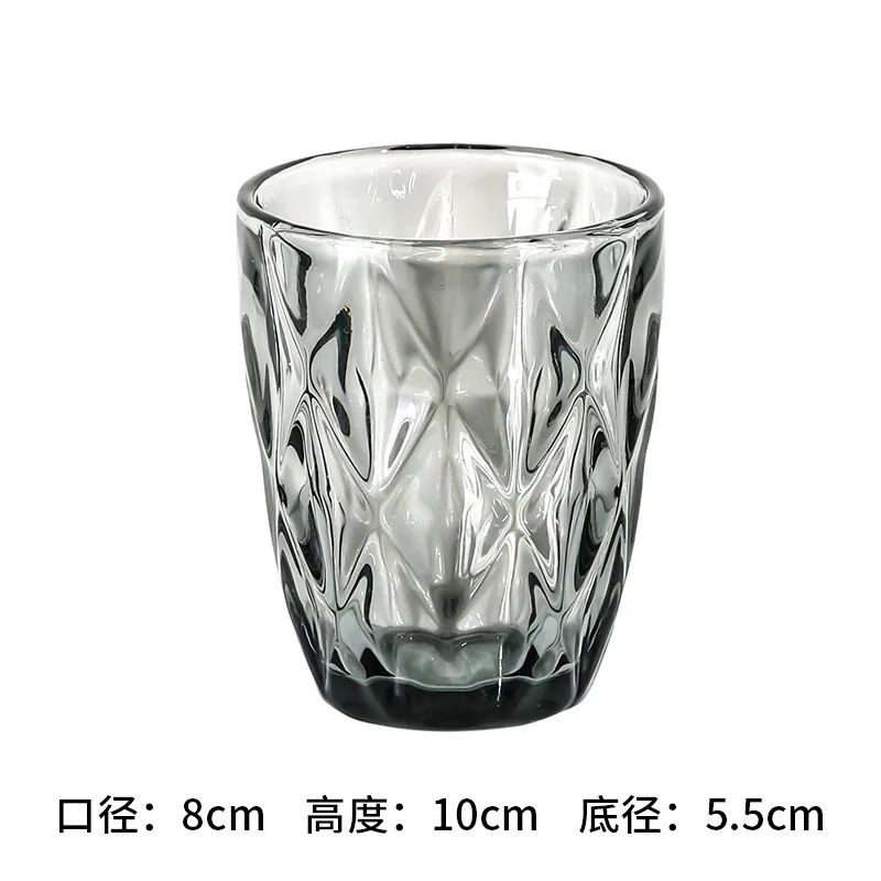 Wholesale Diamond Household Glass Water Cups Colorful Thickened Juice Cups Hotel Hotel Mouthwash Cups Couple Toothbrush Cups 3