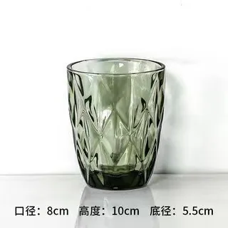 Wholesale Diamond Household Glass Water Cups Colorful Thickened Juice Cups Hotel Hotel Mouthwash Cups Couple Toothbrush Cups 4