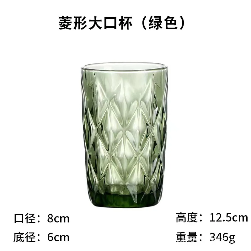 Wholesale Diamond Household Glass Water Cups Colorful Thickened Juice Cups Hotel Hotel Mouthwash Cups Couple Toothbrush Cups 11