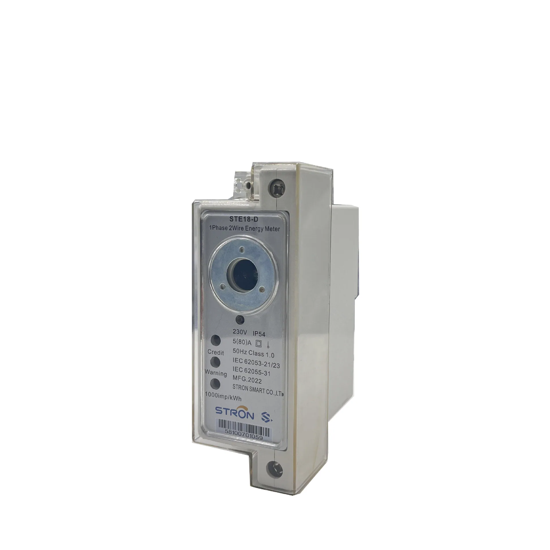 کنتور برق تک فاز Din-Rail PLC پیش پرداخت STD18-B 6