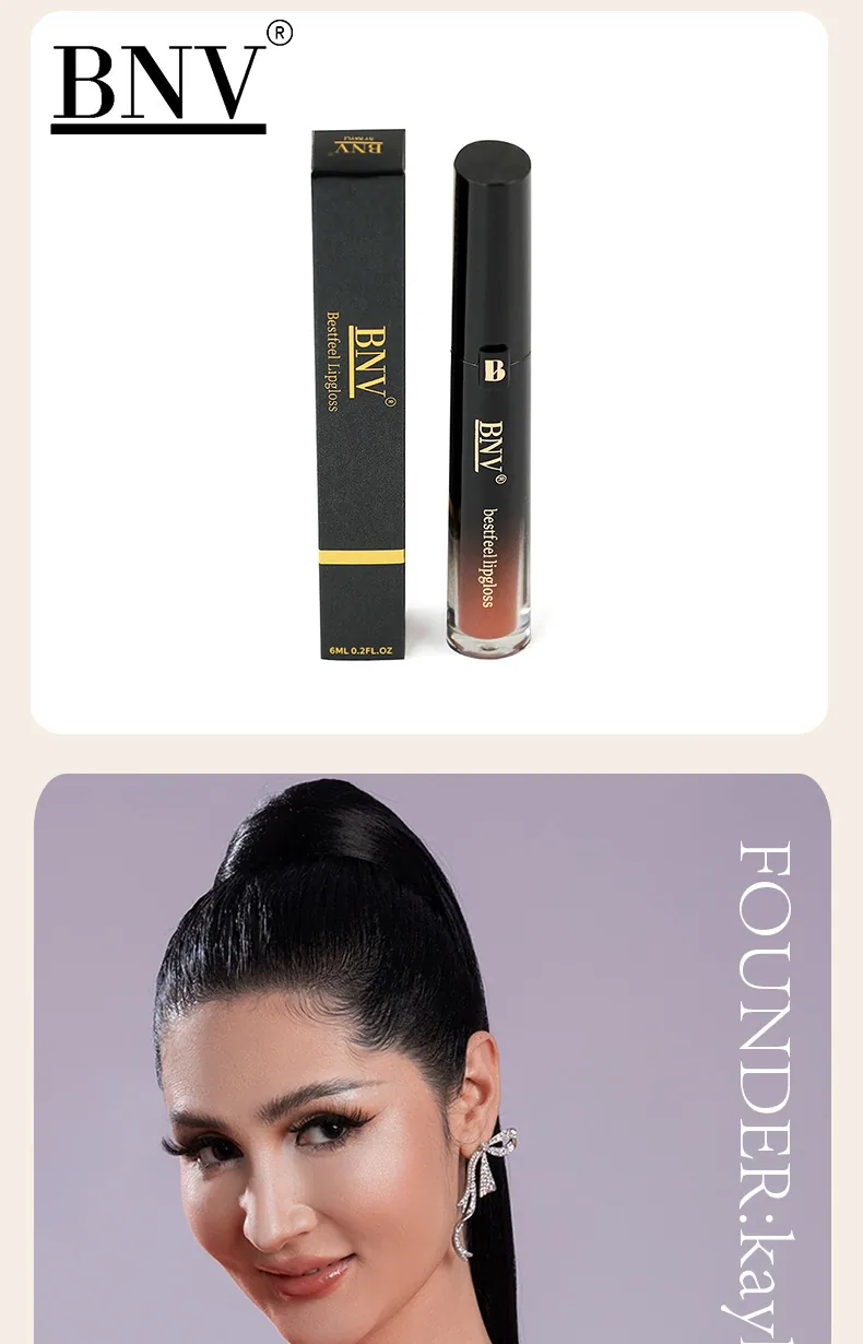BNV long-lasting waterproof lip stain swatch demonstrating non-staining formula on skin