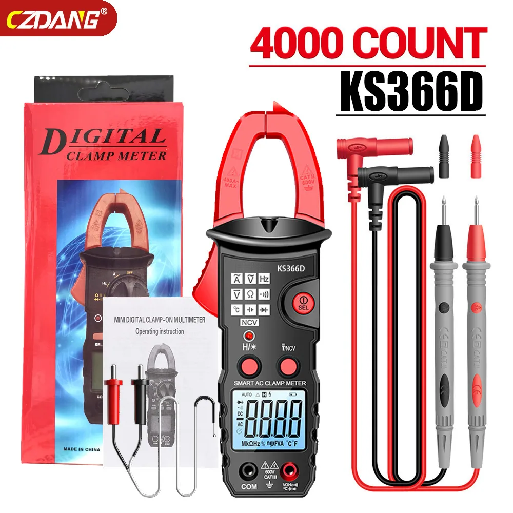 Voltage multi-function multimeter Automatic intelligent electrician clamp digital anti-burn meter Digital display clamp-shaped m 3