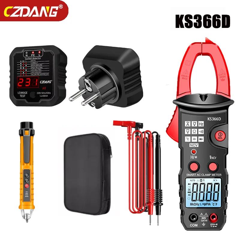 Voltage multi-function multimeter Automatic intelligent electrician clamp digital anti-burn meter Digital display clamp-shaped m 6