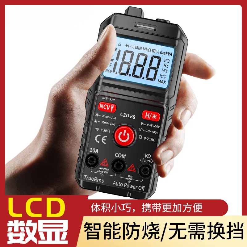 Grenzüberschreitendes Direktversorgungs-Amperemeter, intelligentes Mini-Multifunktionsmultimeter, hochpräzises digitales Messgerät für Elektriker 3