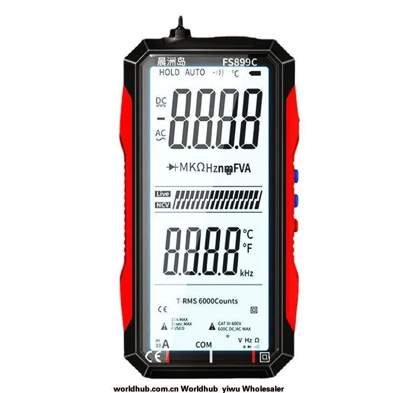 Wholesale Full Screen Digital Display Automatic Digital Charging Multimeter High Precision Smart Multimeter Cross Border