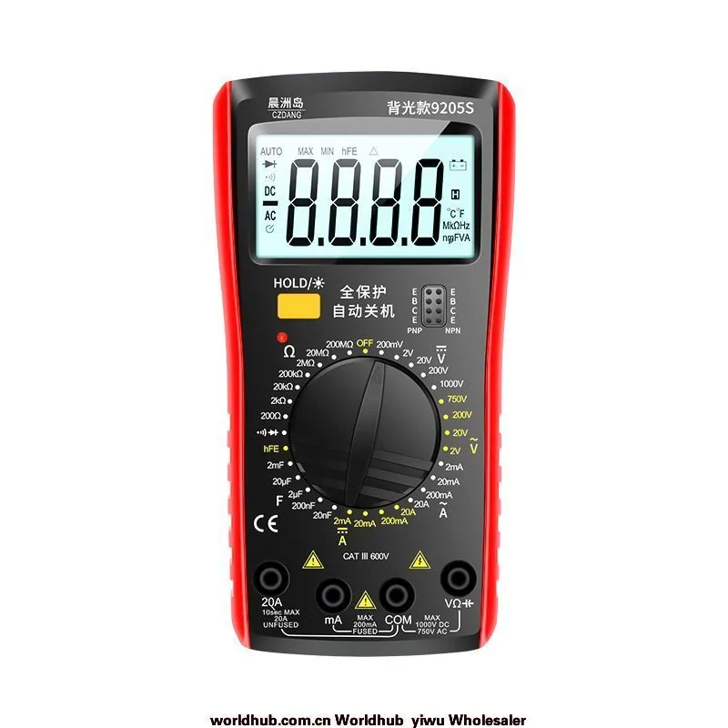 Source factory ammeter, automatic intelligent multifunction multimeter, high precision backlit digital multimeter