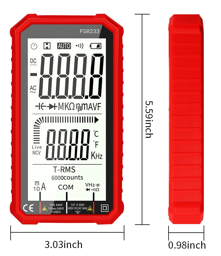 OEM customized current measurement voltage multimeter anti-burning large screen multimeter digital digital display multimeter cr 34