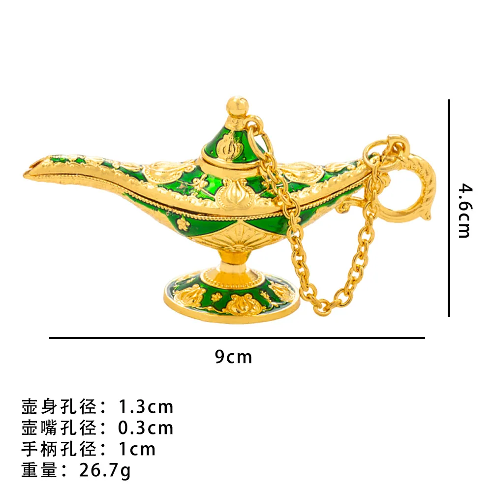 Cross-border creative classical Aladdin magic lamp ornaments vintage large metal crafts antique alloy decoration 3