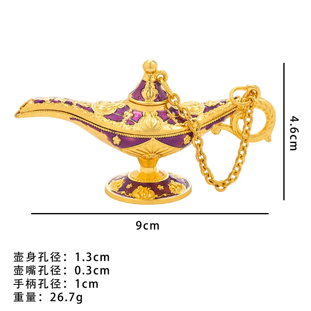 Cross-border creative classical Aladdin magic lamp ornaments vintage large metal crafts antique alloy decoration 7