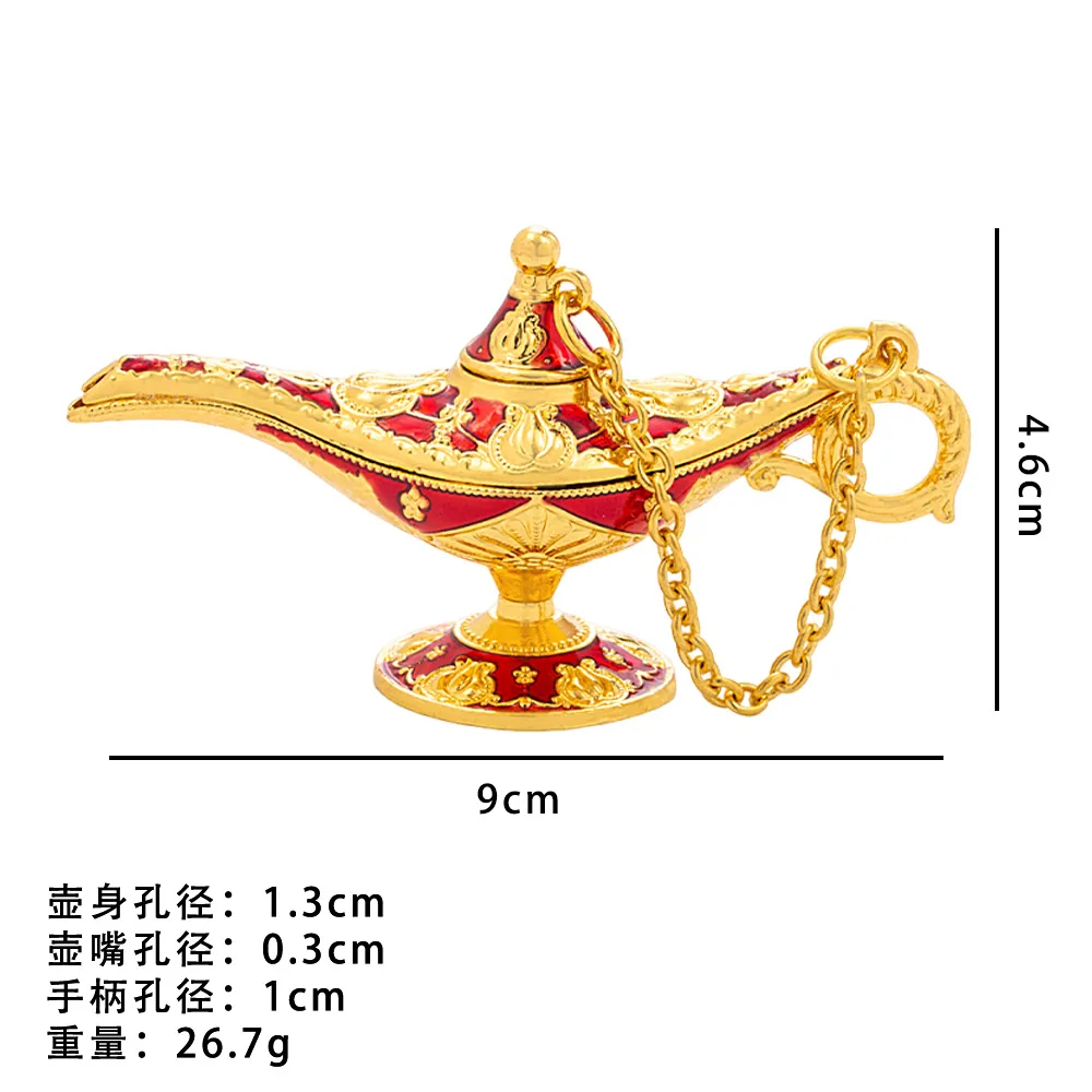 Cross-border creative classical Aladdin magic lamp ornaments vintage large metal crafts antique alloy decoration