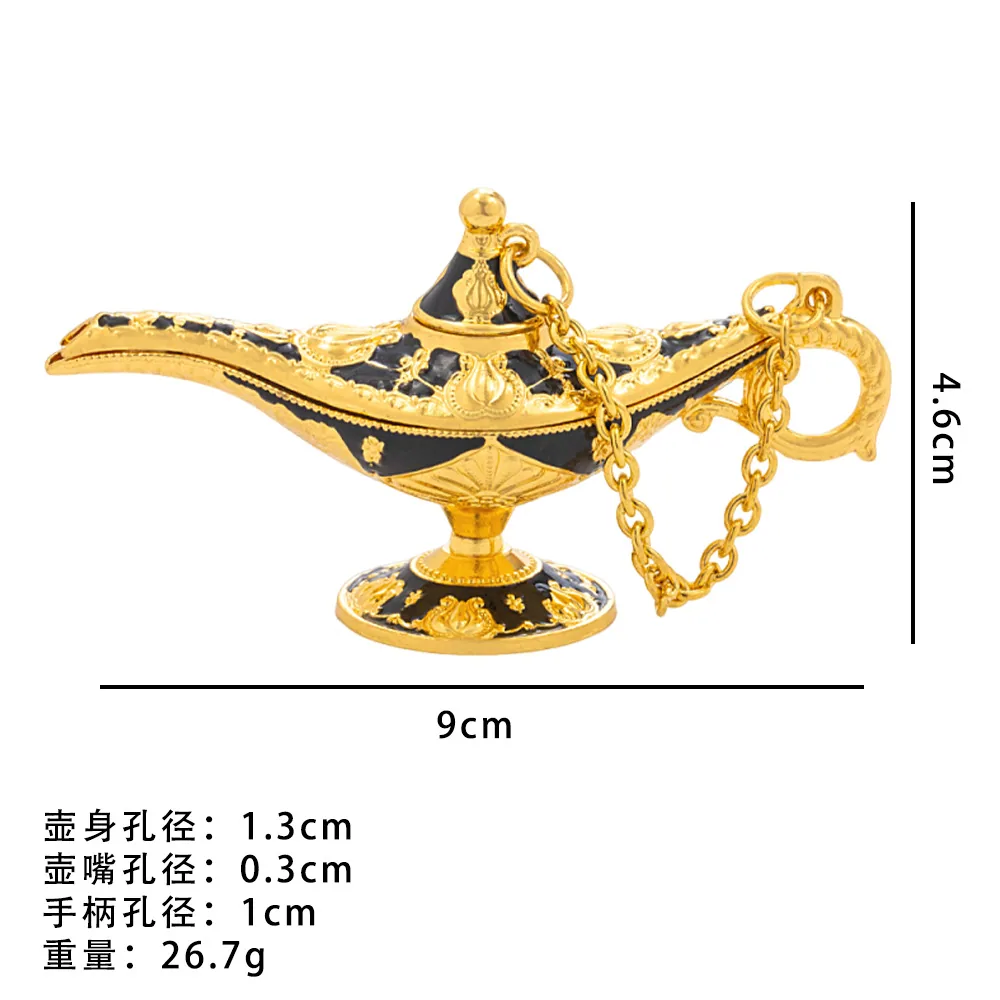Cross-border creative classical Aladdin magic lamp ornaments vintage large metal crafts antique alloy decoration 6
