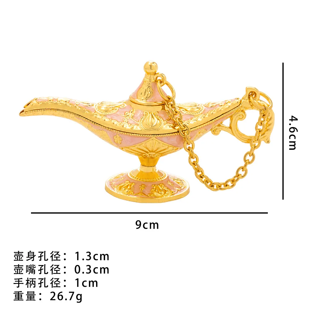 Cross-border creative classical Aladdin magic lamp ornaments vintage large metal crafts antique alloy decoration 4