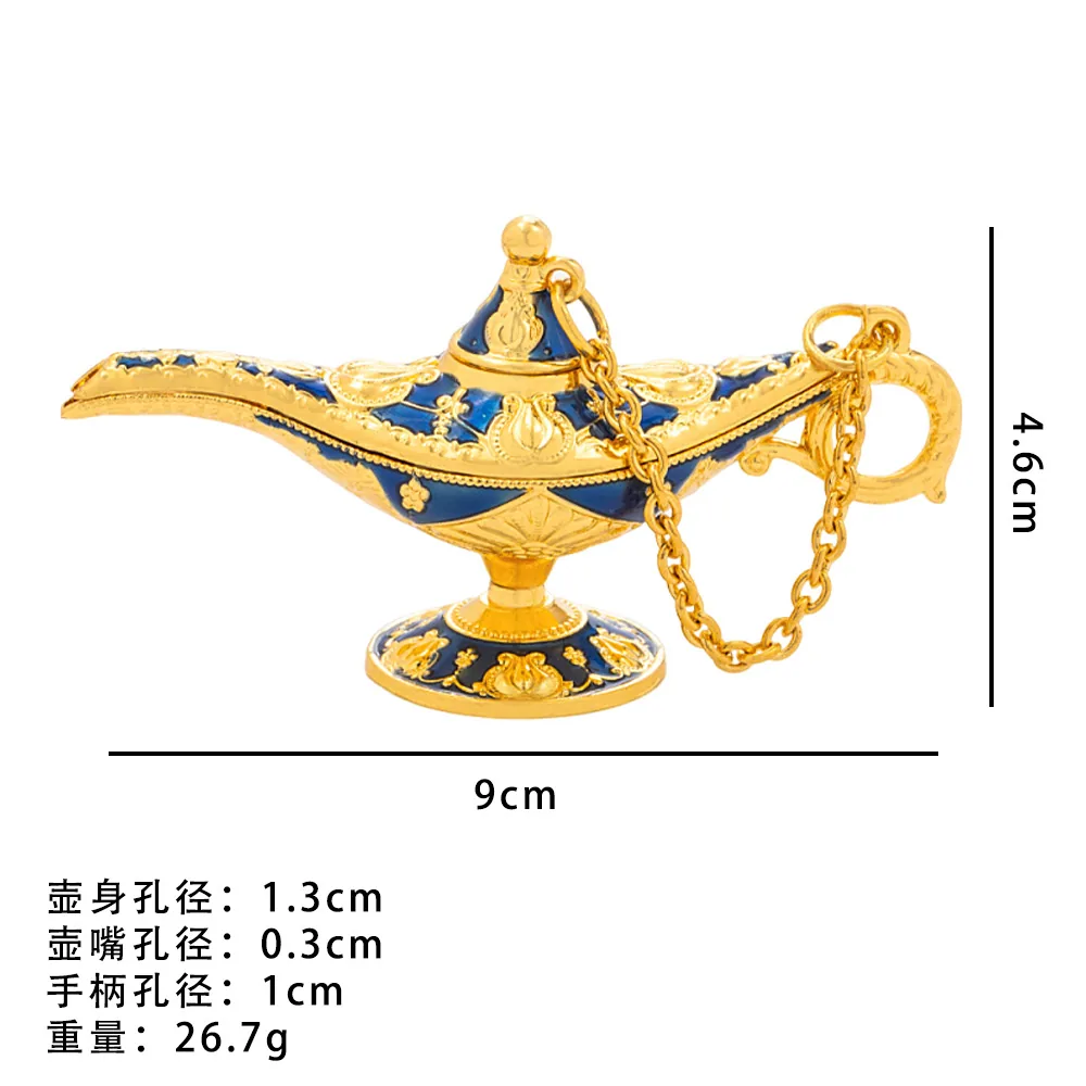 Cross-border creative classical Aladdin magic lamp ornaments vintage large metal crafts antique alloy decoration 2