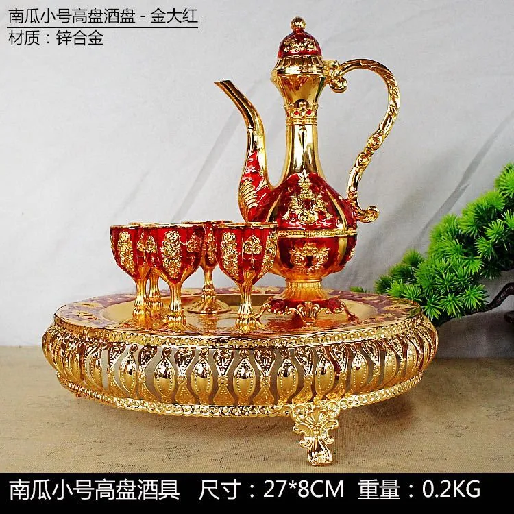 Exquisite wine set European and American style court style home ornaments restaurant hotel classic creative wine glasses and win 7