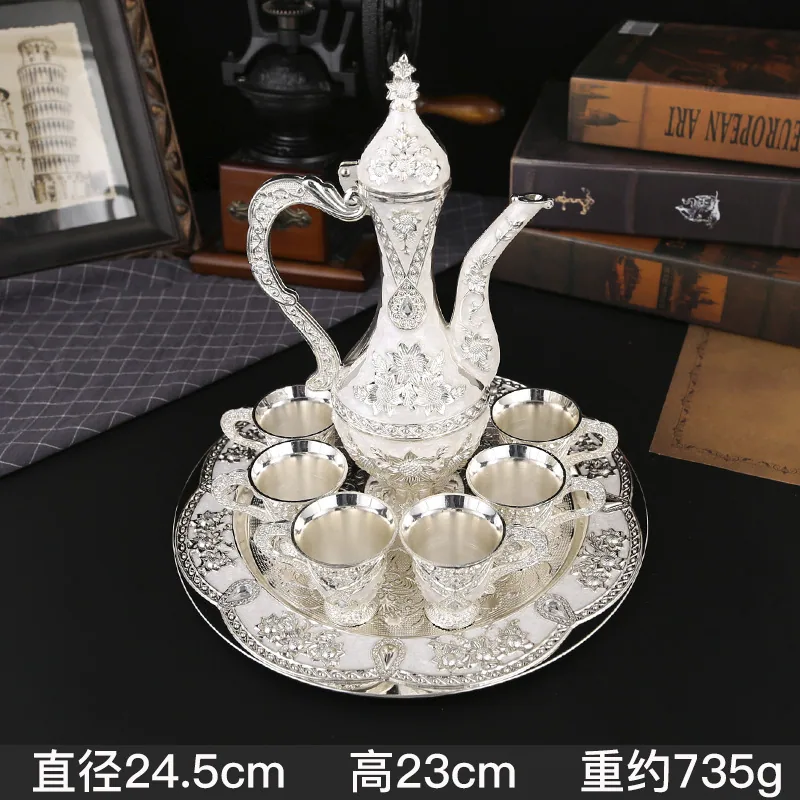 European antique liquor wine set high-end classic liquor glass light luxury household wine jug ancient wine dispenser ornaments 2