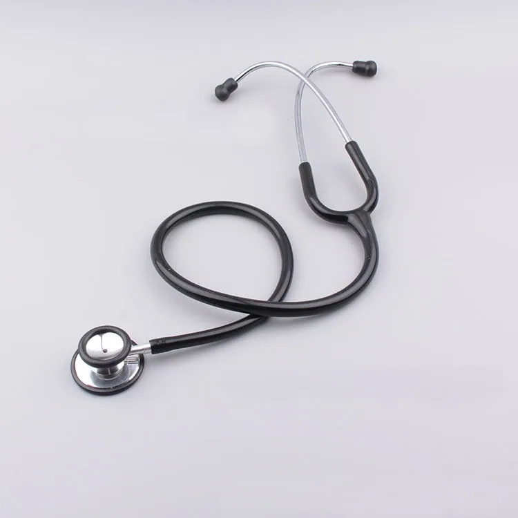 Luxury Adult Dual-Head Double-Sided Stethoscope, Membrane Stethoscope with Silver Head and Ear Hooks, Stethoscope Belt KT-105A - Garment Hooks 2
