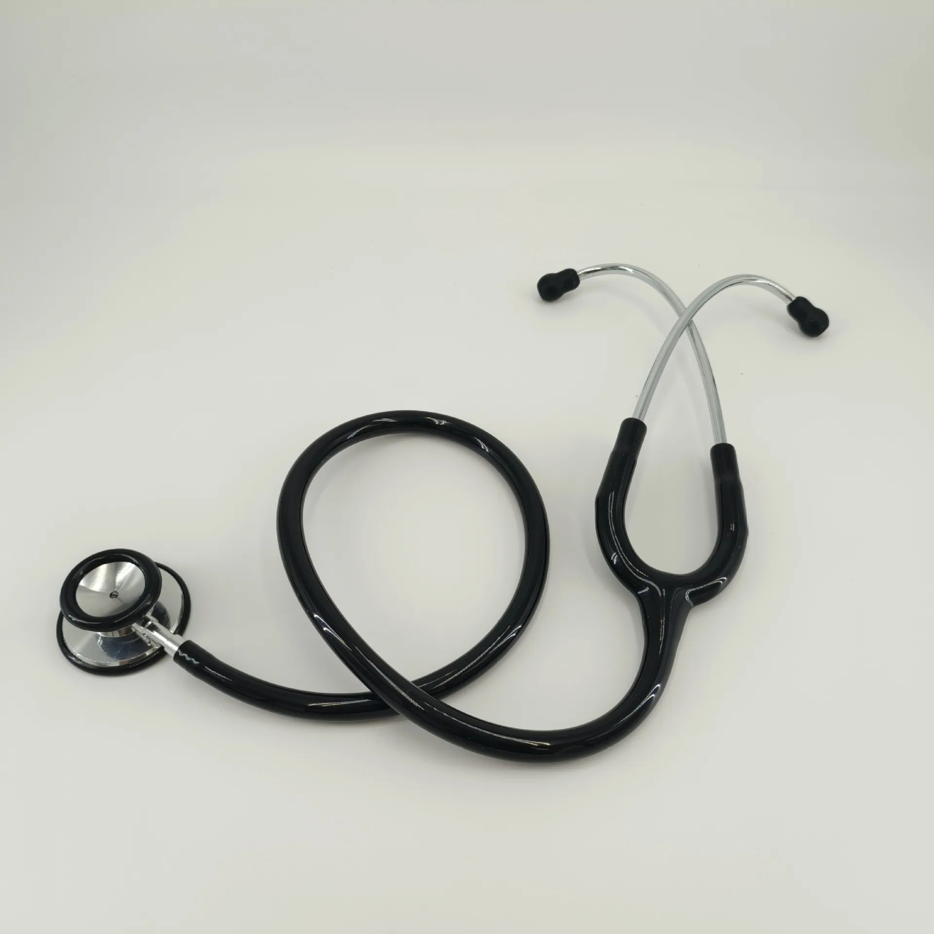 Luxury Adult Dual-Head Double-Sided Stethoscope, Membrane Stethoscope with Silver Head and Ear Hooks, Stethoscope Belt KT-105A - Garment Hooks 3