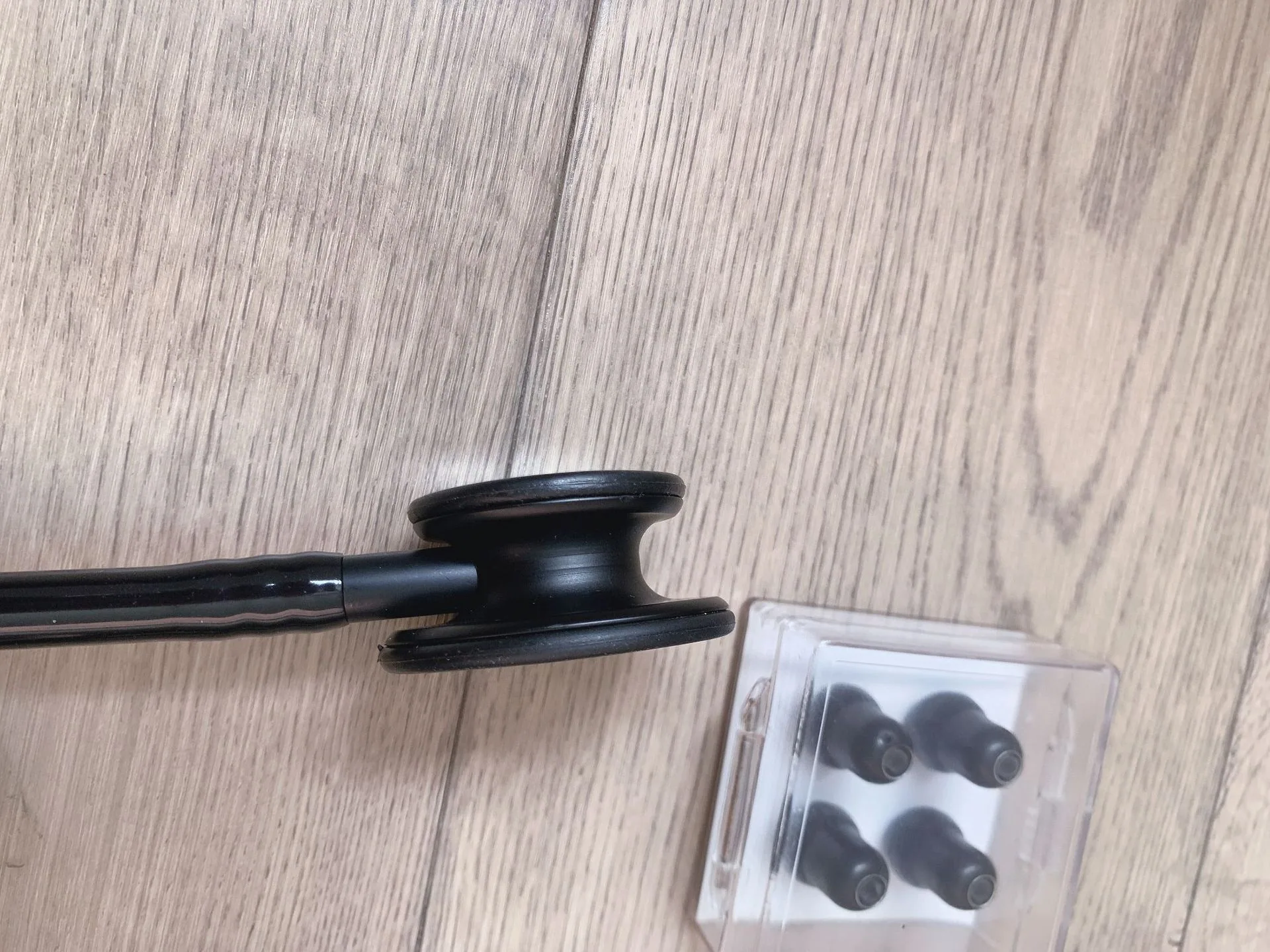 KT-160B Foreign Trade Export All Black Stainless Steel Stethoscope Double Sided Stethoscope Black Ear Head Ear Hook Stethoscope 7