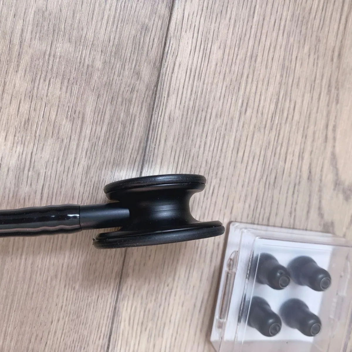 KT-160B Foreign Trade Export All Black Stainless Steel Stethoscope Double Sided Stethoscope Black Ear Head Ear Hook Stethoscope 3