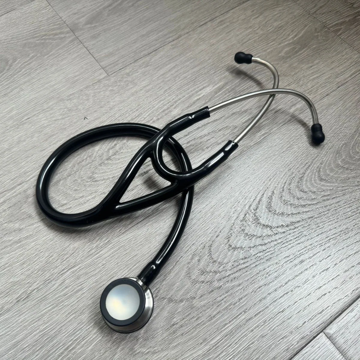 KT-170A foreign trade export fourth-generation stainless steel stethoscope double head double diaphragm stethoscope silver ear h 5