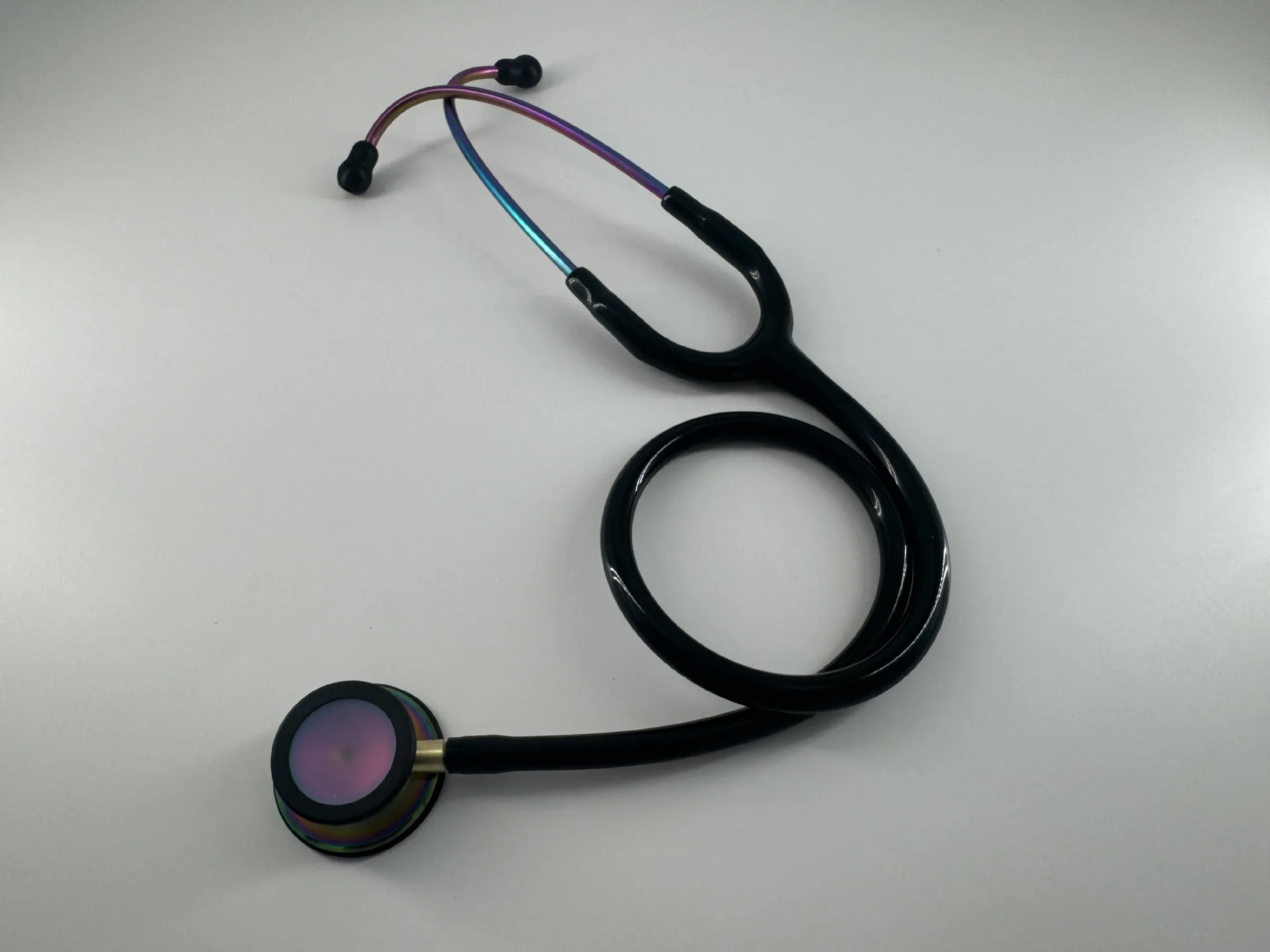 KT-160C foreign trade export stainless steel stethoscope double-head integrated diaphragm stethoscope color ear ear hanging list 9