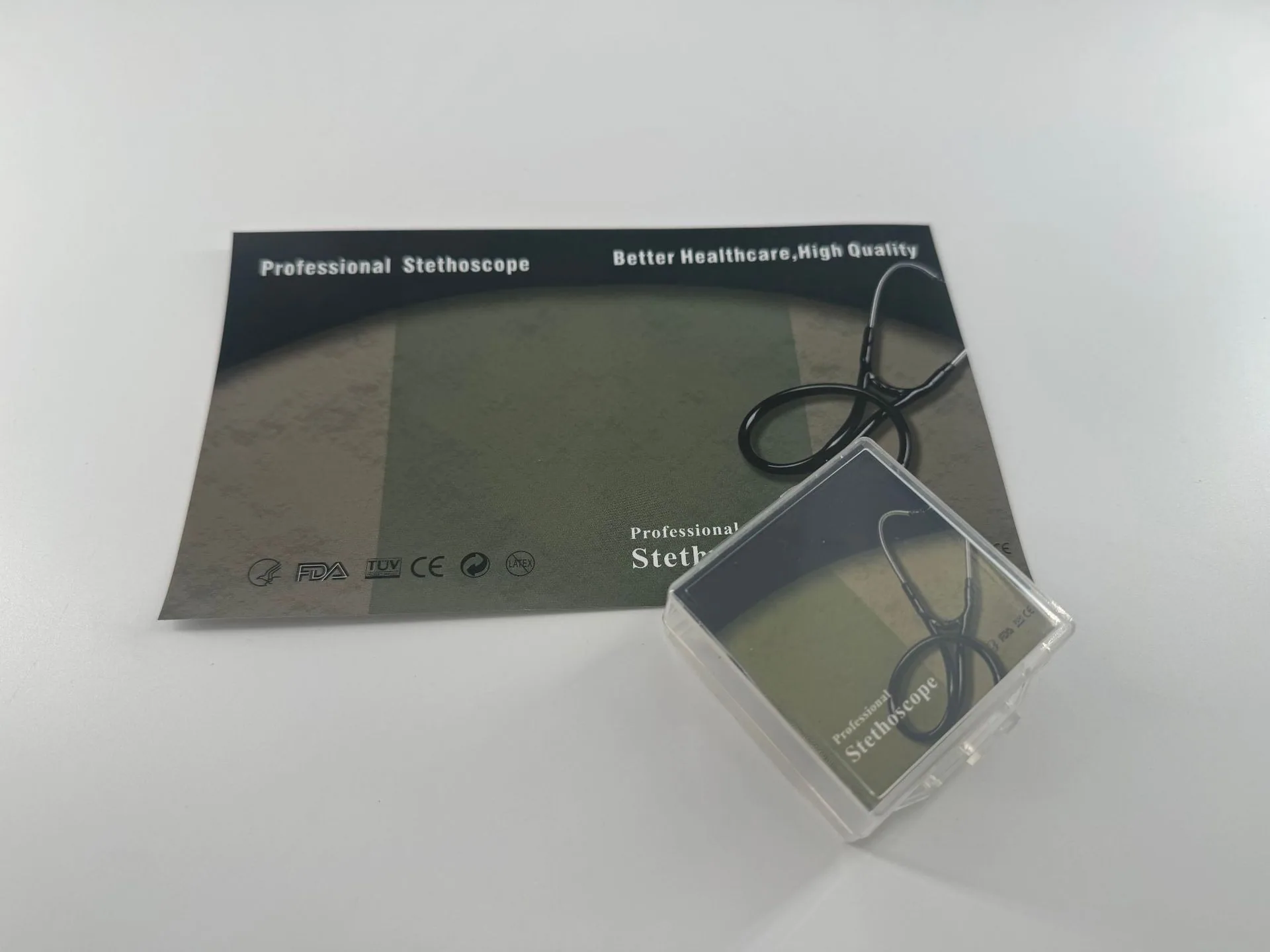 KT-160C foreign trade export stainless steel stethoscope double-head integrated diaphragm stethoscope color ear ear hanging list 8