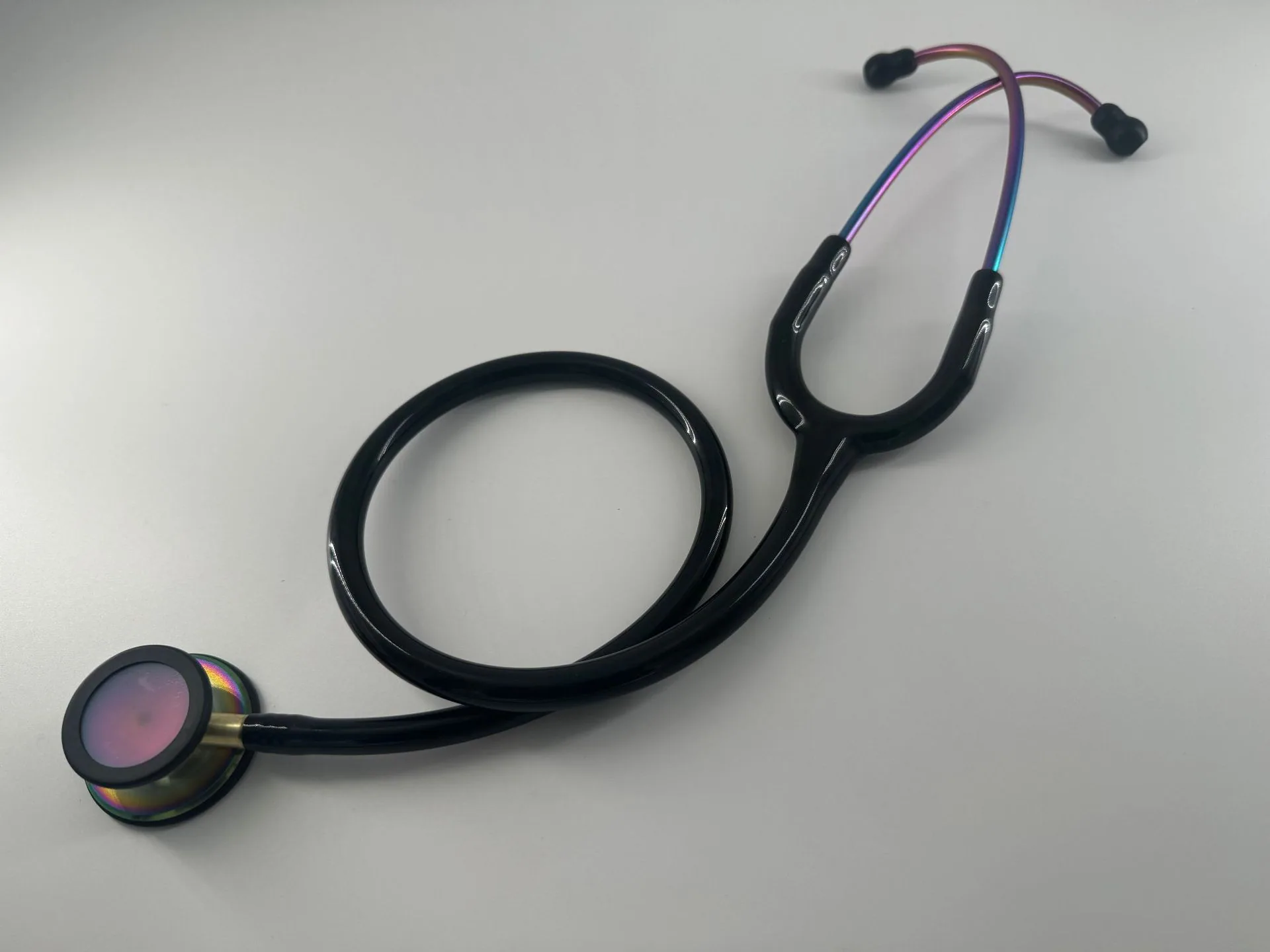 KT-160C foreign trade export stainless steel stethoscope double-head integrated diaphragm stethoscope color ear ear hanging list 7