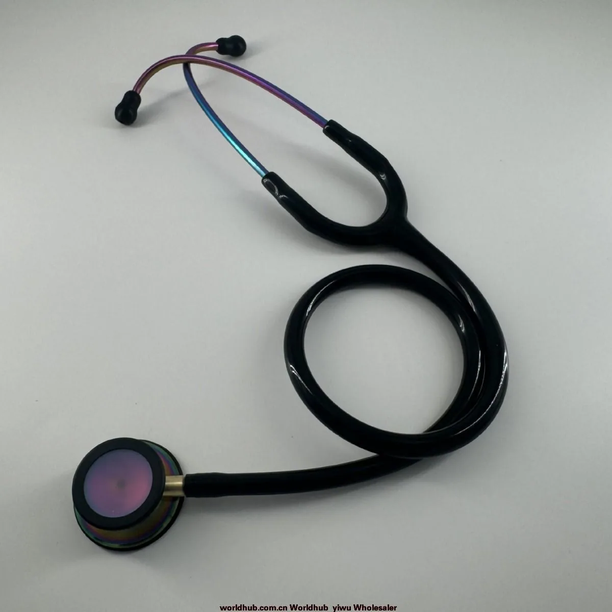 KT-160C foreign trade export stainless steel stethoscope double-head integrated diaphragm stethoscope color ear ear hanging l