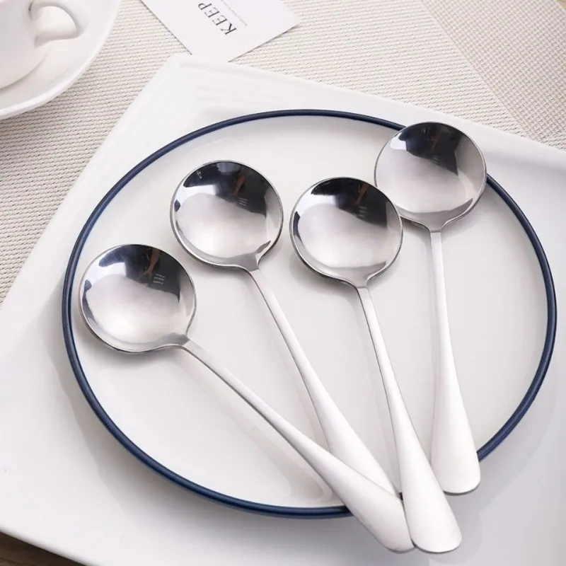 Stainless Steel Thickened Western Spoon Creative Cute Set Dessert Spoon Rice Spoon Soup Spoon Soup Spoon Main Fork Chopsticks Sp 4