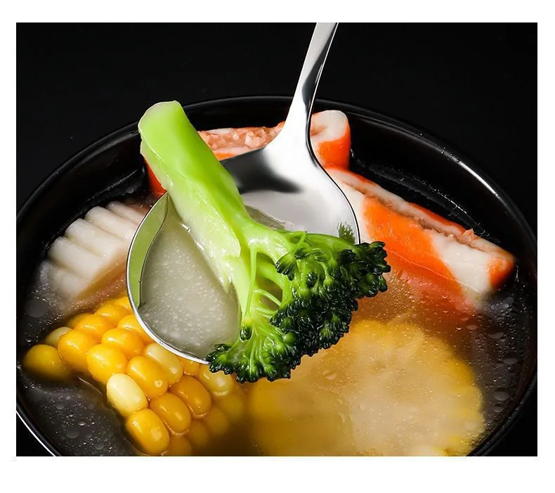 Stainless Steel Thickened Western Spoon Creative Cute Set Dessert Spoon Rice Spoon Soup Spoon Soup Spoon Main Fork Chopsticks Sp 19