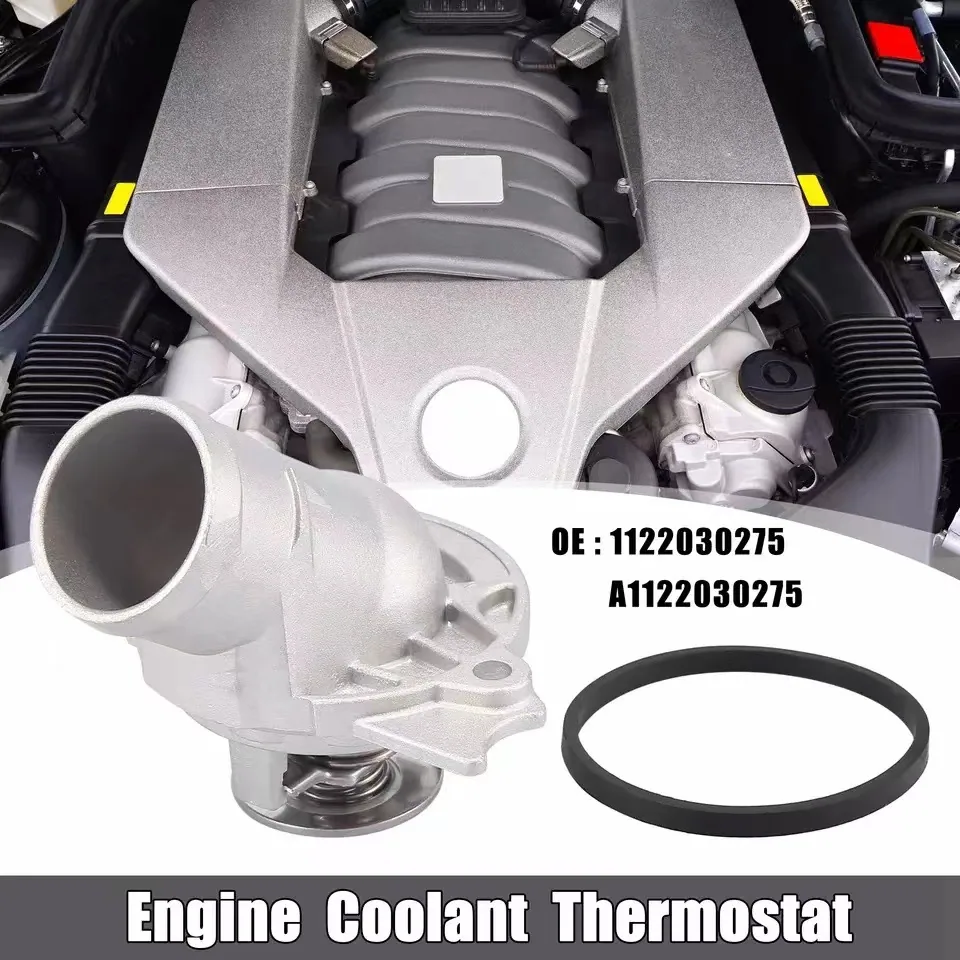 Suitable for Mercedes-Benz M112 thermostat A1122030275/A1122000015 auto parts cross-border - Cooling System 2